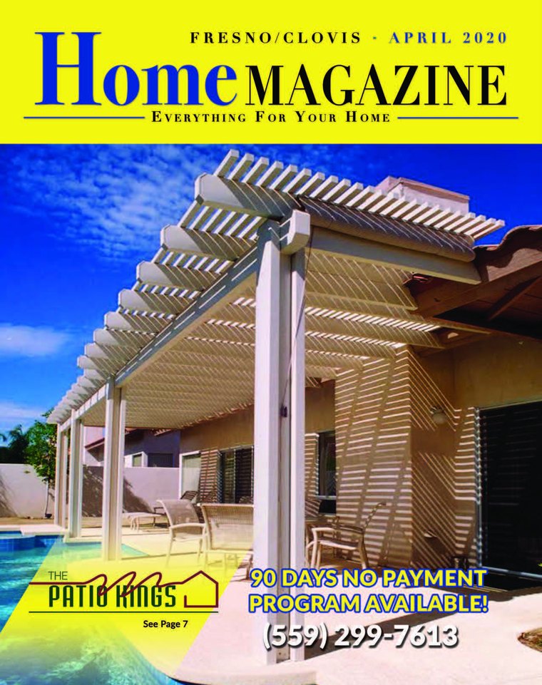Fresno/Clovis Home Magazine cover — patio cover and pool by The Patio Kings